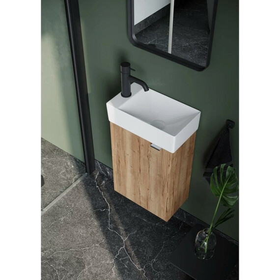 ТУМБА ПОДВЕСНАЯ SANCOS MINI 355Х205Х500, С РАСПАШНОЙ ДВЕРЦЕЙ, ВНУТРИ 1 ПОЛКА, ДУБ ГАЛИФАКС НАТУРАЛЬНЫЙ , АРТ.MN35EGL