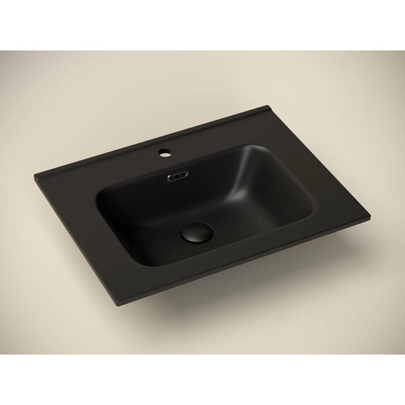 УМЫВАЛЬНИК НАКЛАДНОЙ ПРЯМОУГОЛЬНЫЙ ЧЕРНЫЙ МАТОВЫЙ CERAMICA NOVA ELEMENT 610*465*180ММ