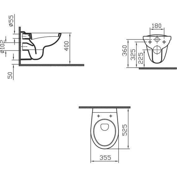 ПОДВЕСНОЙ УНИТАЗ VITRA NORMUS БЕЛЫЙ