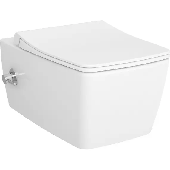 ПОДВЕСНОЙ БЕЗОБОДКОВЫЙ УНИТАЗ VITRA METROPOLE RIM-EX С ФУНКЦИЕЙ БИДЕ И ВСТРОЕННЫМ СМЕСИТЕЛЕМ