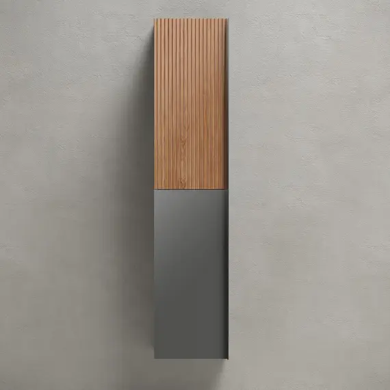 ШКАФ-ПЕНАЛ SANCOS DELTA ПОДВЕСНОЙ ДУБ КРАСНЫЙ/ГРАФИТ, 350Х300Х1600 ММ, АРТ. PDL35GR