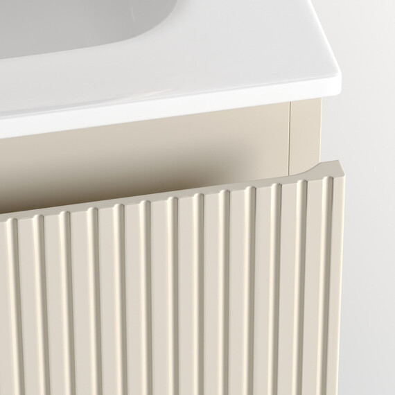 ТУМБА ПОДВЕСНАЯ SANCOS SNOB T ЛЕВАЯ 995Х445Х500, C ДВУМЯ ЯЩИКАМИ ОСНАЩЕННЫМИ ДОВОДЧИКАМИ, BEIGE SOFT , АРТ.SNT100LCE