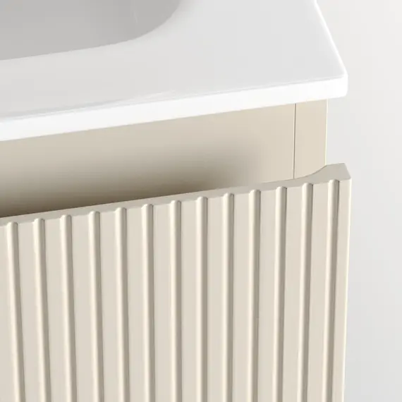 ТУМБА ПОДВЕСНАЯ SANCOS SNOB T ЛЕВАЯ 995Х445Х500, C ДВУМЯ ЯЩИКАМИ ОСНАЩЕННЫМИ ДОВОДЧИКАМИ, BEIGE SOFT , АРТ.SNT100LCE