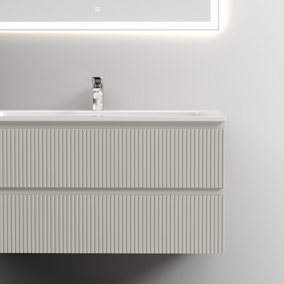 ТУМБА ПОДВЕСНАЯ SANCOS SNOB T ЛЕВАЯ 995Х445Х500, C ДВУМЯ ЯЩИКАМИ ОСНАЩЕННЫМИ ДОВОДЧИКАМИ, BEIGE SOFT , АРТ.SNT100LCE