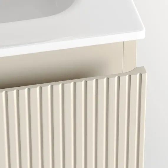 ТУМБА ПОДВЕСНАЯ SANCOS SNOB T ПРАВАЯ 995Х445Х500, C ДВУМЯ ЯЩИКАМИ ОСНАЩЕННЫМИ ДОВОДЧИКАМИ, BEIGE SOFT , АРТ.SNT100RCE