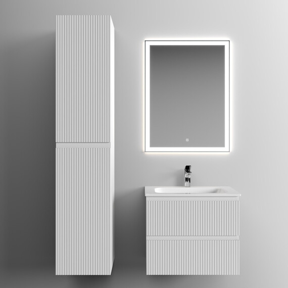 ТУМБА ПОДВЕСНАЯ SANCOS SNOB T 590Х445Х500, C ДВУМЯ ЯЩИКАМИ ОСНАЩЕННЫМИ ДОВОДЧИКАМИ, BIANCO, АРТ.SNT60W