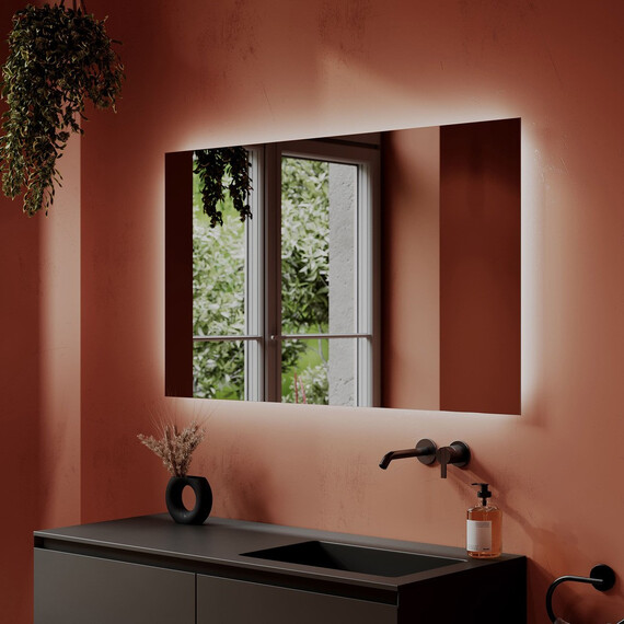 ЗЕРКАЛО ДЛЯ ВАННОЙ КОМНАТЫ SANCOS SQUARE 1200Х700 С ПОДСВЕТКОЙ, АРТ. SQ1200