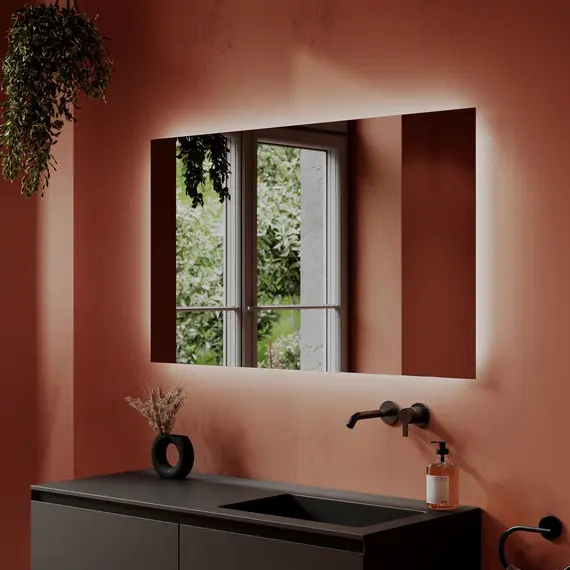 ЗЕРКАЛО ДЛЯ ВАННОЙ КОМНАТЫ SANCOS SQUARE 1200Х700 С ПОДСВЕТКОЙ, АРТ. SQ1200