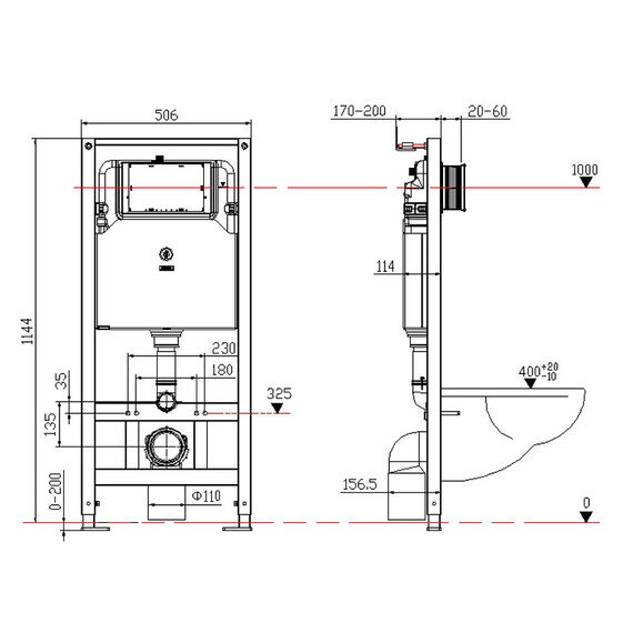 ИНСТАЛЛЯЦИЯ ДЛЯ ПОДВЕСНЫХ УНИТАЗОВ ESBANO FRAM