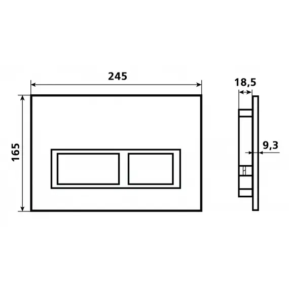 КЛАВИША ДЛЯ ИНСТАЛЛЯЦИИ ESBANO PRK-12MB МАТОВЫЙ ЧЕРНЫЙ