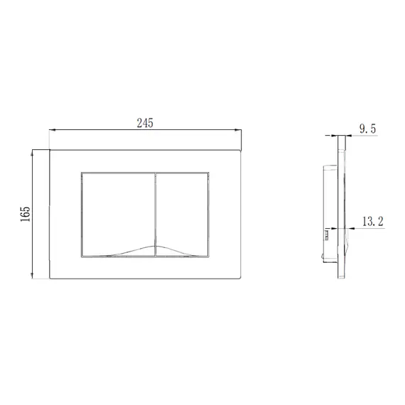 КЛАВИША ДЛЯ ИНСТАЛЛЯЦИИ ESBANO VRT-29SC ГЛЯНЦЕВЫЙ ХРОМ