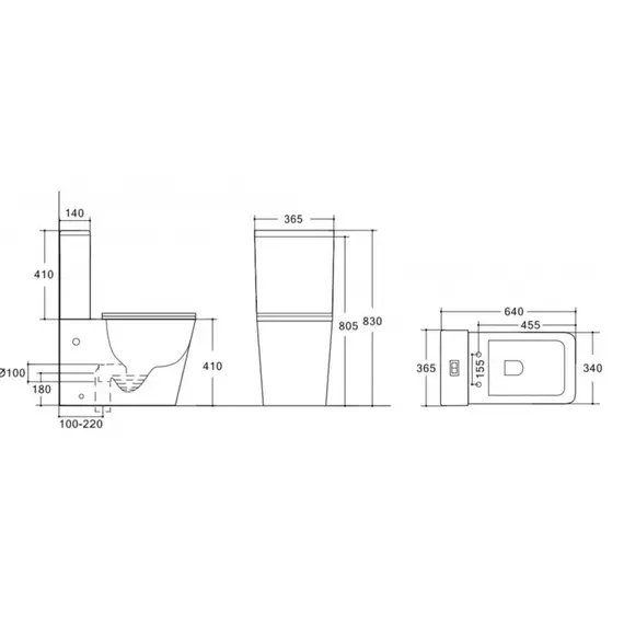 УНИТАЗ-НАПОЛЬНЫЙ ESBANO DUERO ЧЕРНЫЙ МАТОВЫЙ