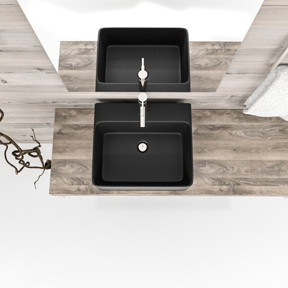 РАКОВИНА НАКЛАДНАЯ ESBANO CIRCON-46 ЧЕРНАЯ МАТОВАЯ