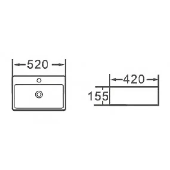 РАКОВИНА НАКЛАДНАЯ ESBANO CIRCON-52 ЧЕРНАЯ МАТОВАЯ