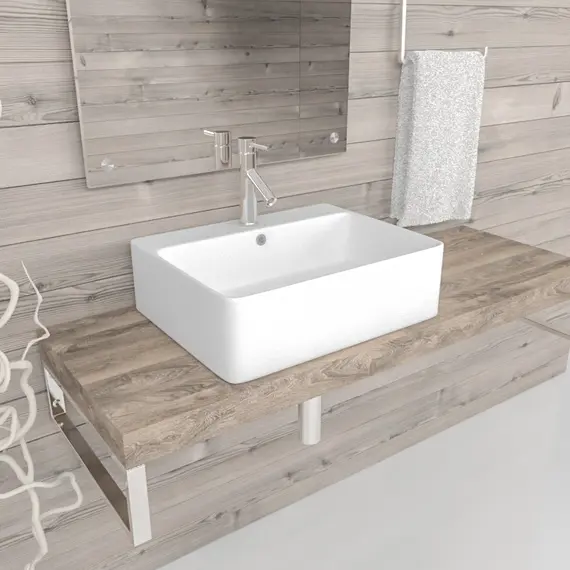 РАКОВИНА НАКЛАДНАЯ ESBANO CIRCON-52 БЕЛАЯ