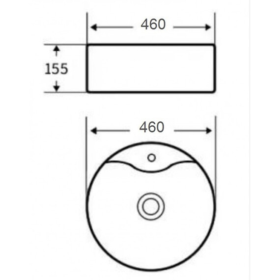 РАКОВИНА НАКЛАДНАЯ ESBANO BERYL БЕЛАЯ