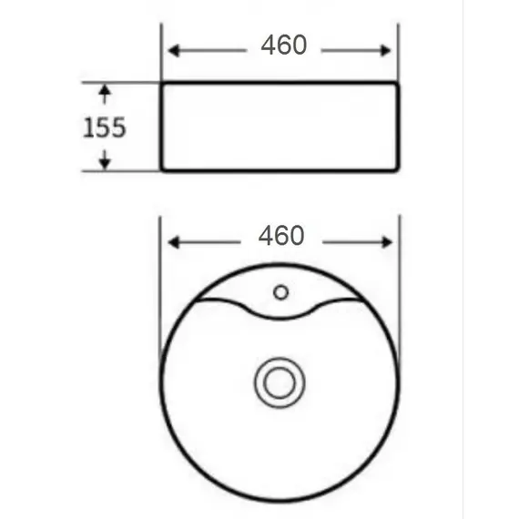 РАКОВИНА НАКЛАДНАЯ ESBANO BERYL БЕЛАЯ