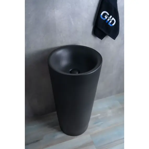 КЕРАМИЧЕСКАЯ НАПОЛЬНАЯ РАКОВИНА GID NB130BG ЧЕРНЫЙ ГРАФИТ