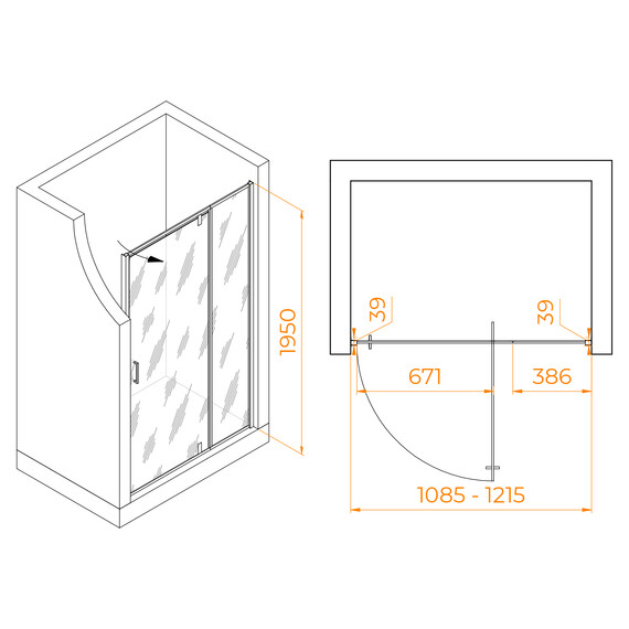 ДУШЕВАЯ ДВЕРЬ RGW PA-008