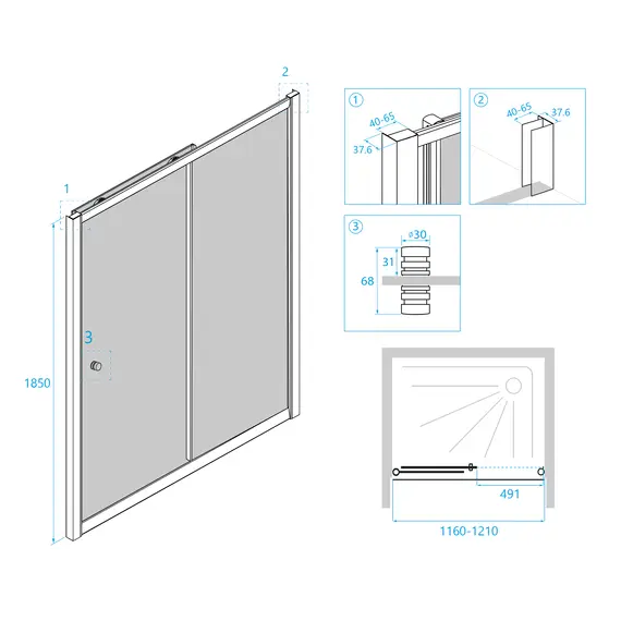 ДУШЕВАЯ ДВЕРЬ RGW CL-12