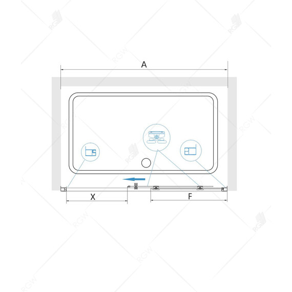 ДУШЕВАЯ ДВЕРЬ RGW CL-14B