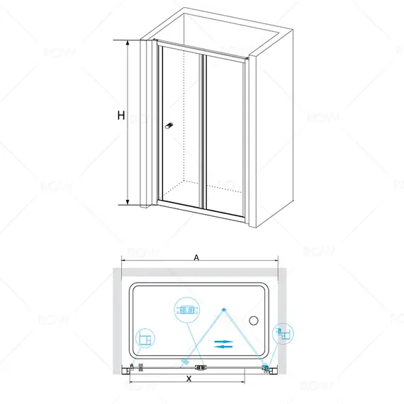 ДУШЕВАЯ ДВЕРЬ RGW CL-21