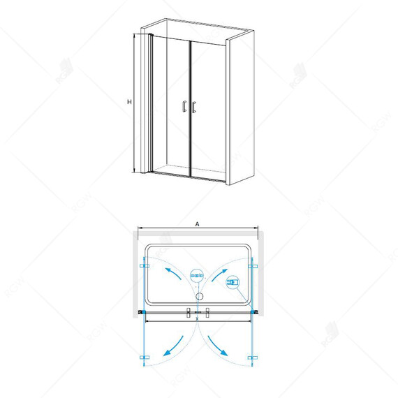 ДУШЕВАЯ ДВЕРЬ RGW LE-06