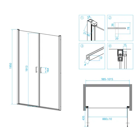ДУШЕВАЯ ДВЕРЬ RGW LE-06