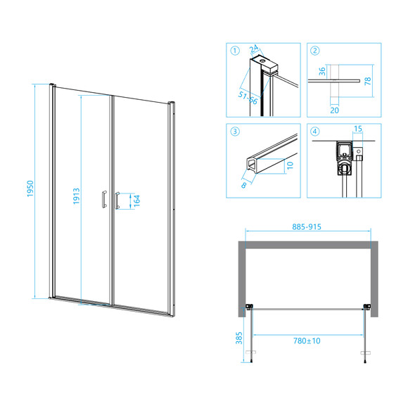 ДУШЕВАЯ ДВЕРЬ RGW LE-06
