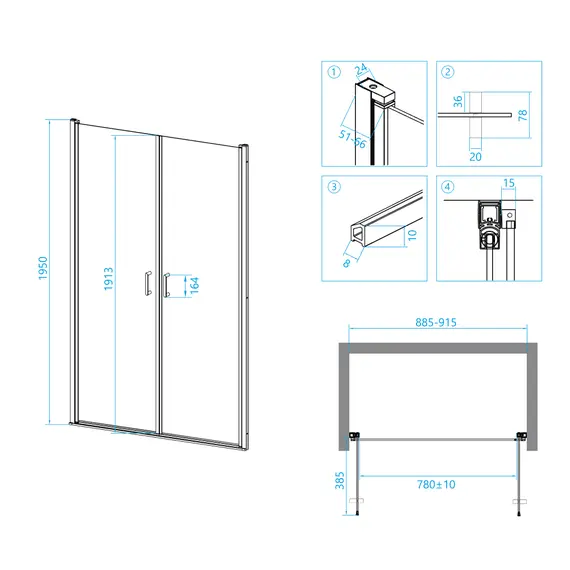 ДУШЕВАЯ ДВЕРЬ RGW LE-06