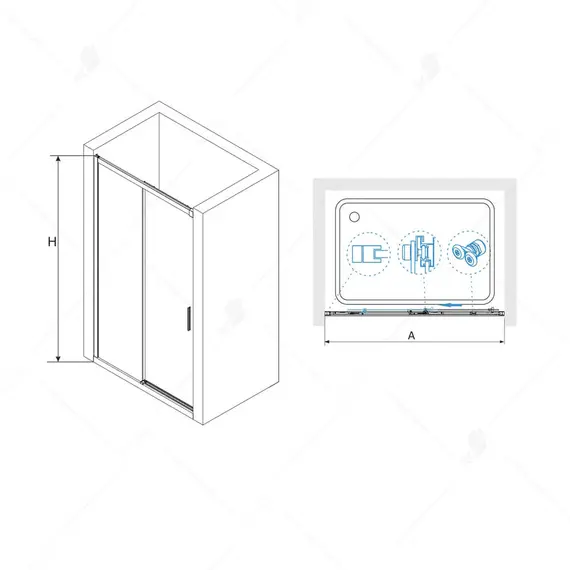 ДУШЕВАЯ ДВЕРЬ RGW LE-12B