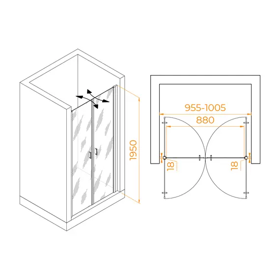 ДУШЕВАЯ ДВЕРЬ RGW PA-104B