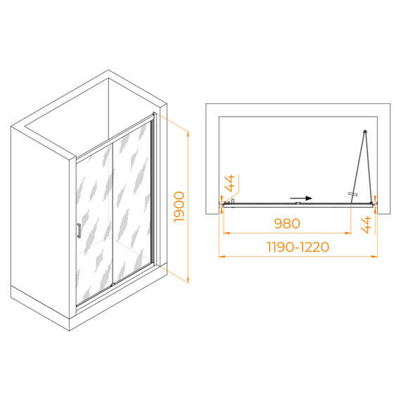 ДУШЕВАЯ ДВЕРЬ RGW PA-21