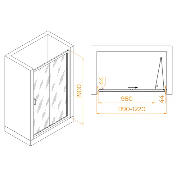 ДУШЕВАЯ ДВЕРЬ RGW PA-21