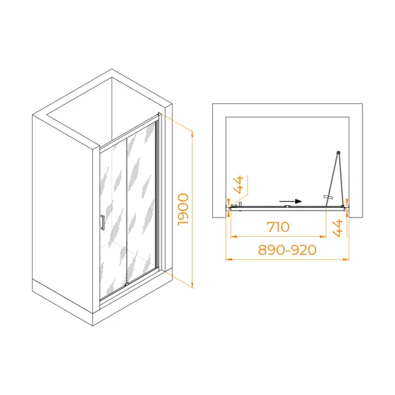 ДУШЕВАЯ ДВЕРЬ RGW PA-21B