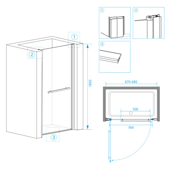 ДУШЕВАЯ ДВЕРЬ RGW PA-03