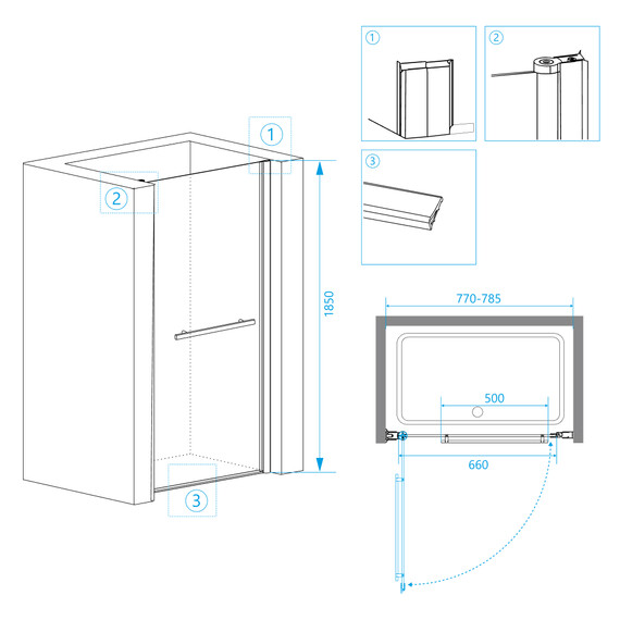 ДУШЕВАЯ ДВЕРЬ RGW PA-03