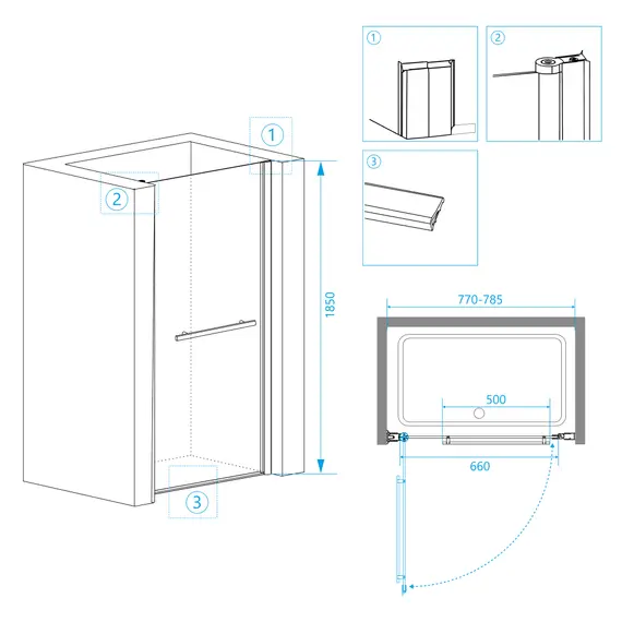 ДУШЕВАЯ ДВЕРЬ RGW PA-03