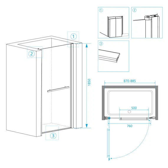 ДУШЕВАЯ ДВЕРЬ RGW PA-03