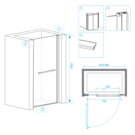 ДУШЕВАЯ ДВЕРЬ RGW PA-03