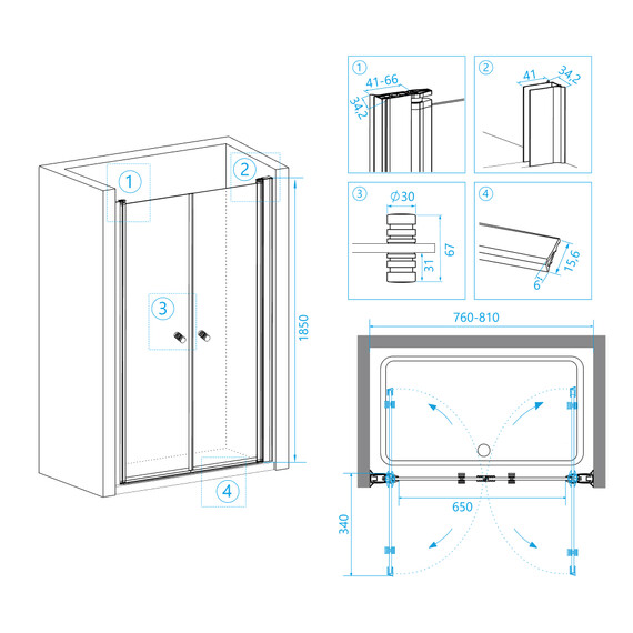 ДУШЕВАЯ ДВЕРЬ RGW PA-04