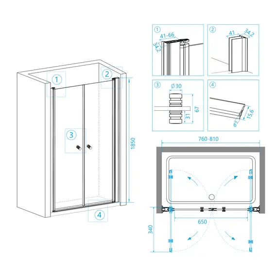 ДУШЕВАЯ ДВЕРЬ RGW PA-04