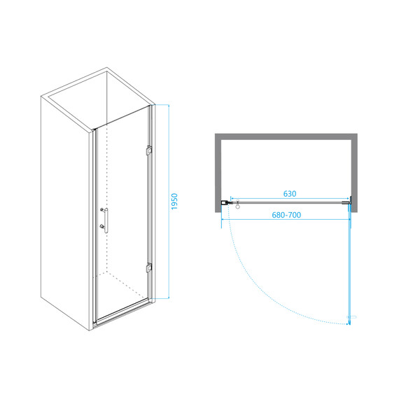ДУШЕВАЯ ДВЕРЬ RGW PA-06B
