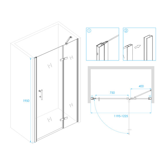 ДУШЕВАЯ ДВЕРЬ RGW PA-07B R