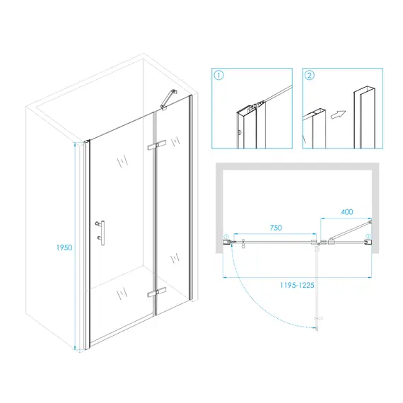 ДУШЕВАЯ ДВЕРЬ RGW PA-07B R