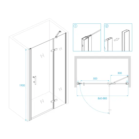 ДУШЕВАЯ ДВЕРЬ RGW PA-07B R