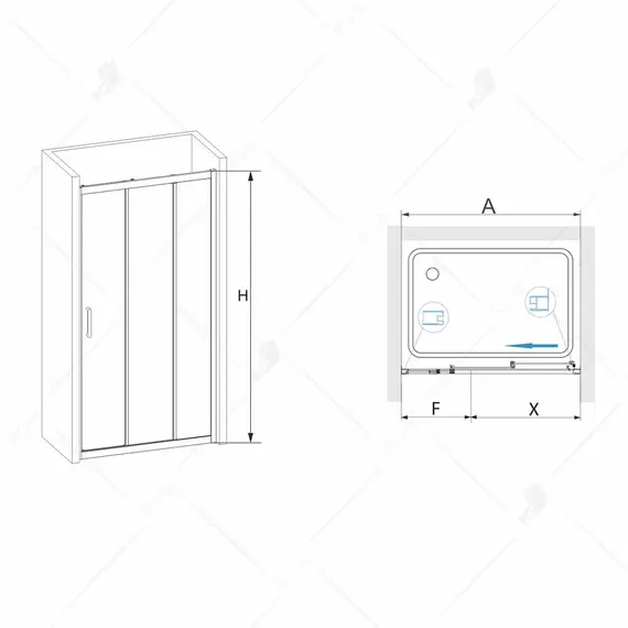 ДУШЕВАЯ ДВЕРЬ RGW PA-13