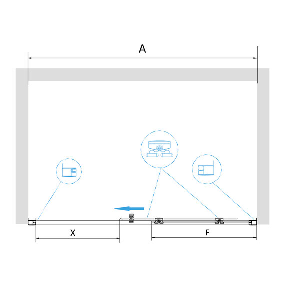 ДУШЕВАЯ ДВЕРЬ RGW PA-14GR
