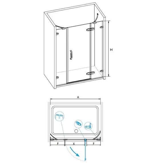 ДУШЕВАЯ ДВЕРЬ RGW SA-01