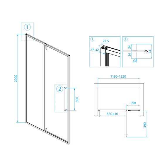 ДУШЕВАЯ ДВЕРЬ RGW SV-03